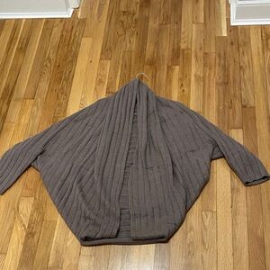 Cozy Ribbed Knit Shrug Cardigan - Brown